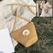 Stylish Jute Crossbody Sling Bag (1 Pc, 17x23 Cm) by Your Brand