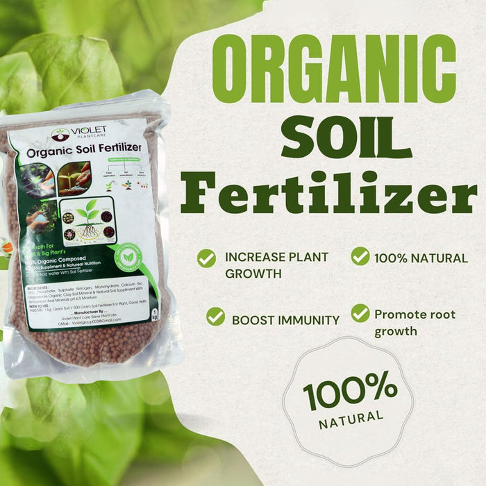 Red Organic Soil Fertilizer Granules (1 KG Pack) by Your Brand