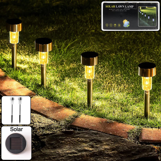 Solar Lawn Lamp Set of 12 Pc by Your Brand