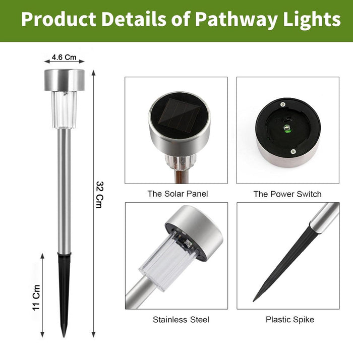 Solar Lawn Lamp Set of 12 Pc by Your Brand