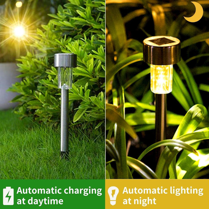 Solar Lawn Lamp Set of 12 Pc by Your Brand