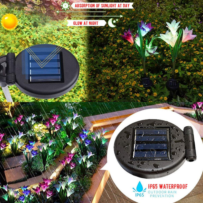 Solar Garden Flower Lights - (2Pc Set) by Your Brand