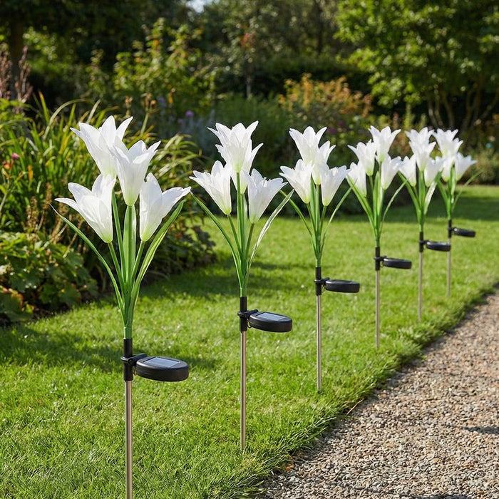 Solar Garden Flower Lights - (2Pc Set) by Your Brand