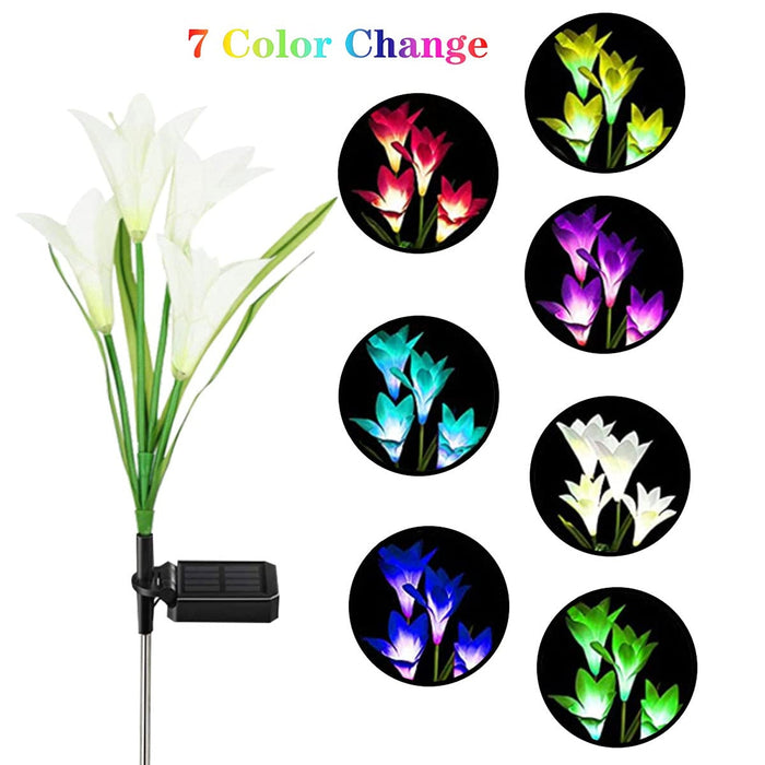 Solar Garden Flower Lights - (2Pc Set) by Your Brand