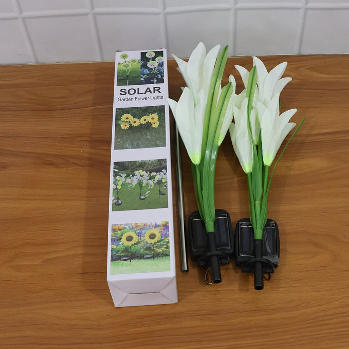 Solar Garden Flower Lights - (2Pc Set) by Your Brand