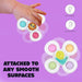 White Baby Spinner Toy Set – Sensory Suction Spin Toys (3 Pc Set) by Your Brand