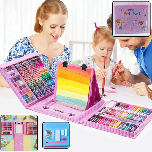 Super Mega Art & Craft Drawing Coloring Kit (208 Pc) by Your Brand
