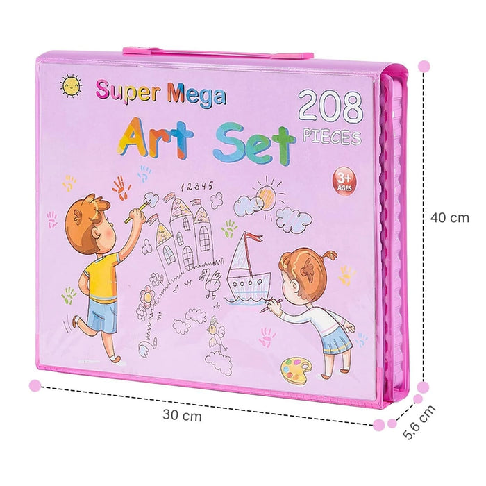 Super Mega Art & Craft Drawing Coloring Kit (208 Pc) by Your Brand