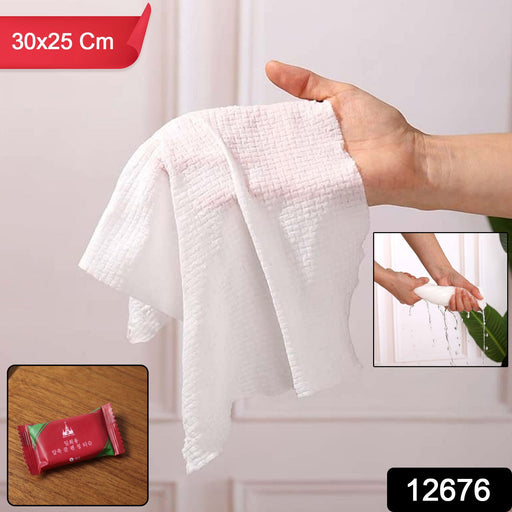 Ultra Soft Compact Disposable Travel Tissue Towel (1 Pc 30x25 Cm) by Your Brand