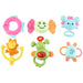 Play Cart Tiny Joys Rattle Toy Set – 6-in-1 Baby Rattles by Your Brand