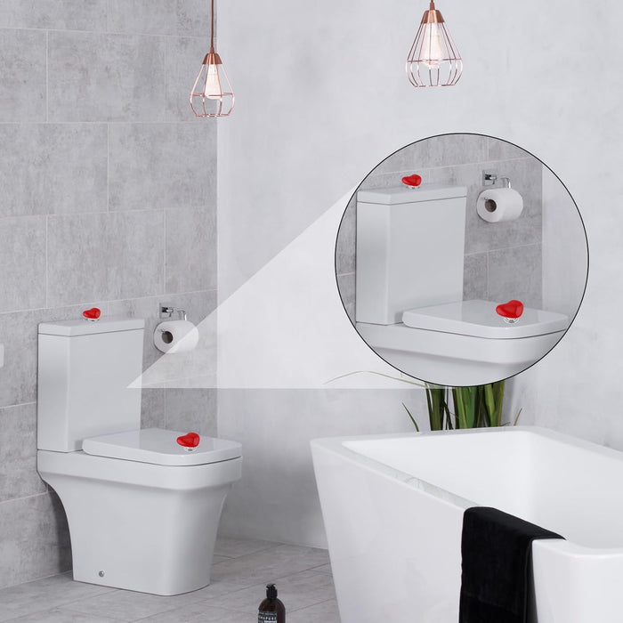 Heart-shaped Knob Pulls Toilet Press Button (4 Pc) by Your Brand