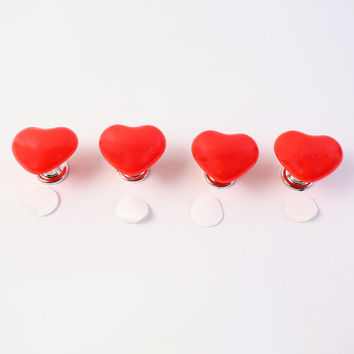 Heart-shaped Knob Pulls Toilet Press Button (4 Pc) by Your Brand