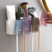 Bathroom toothbrush storage rack
