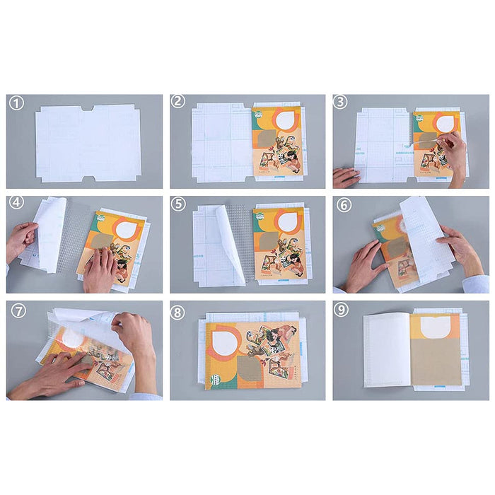 Premium Transparent Adhesive Book Cover Sheets (Mix Size / 30 Pc) by Your Brand
