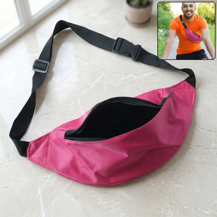 Adjustable Waist Bag 1 Pc – Lightweight Travel Fanny Pack with Zipper by Your Brand