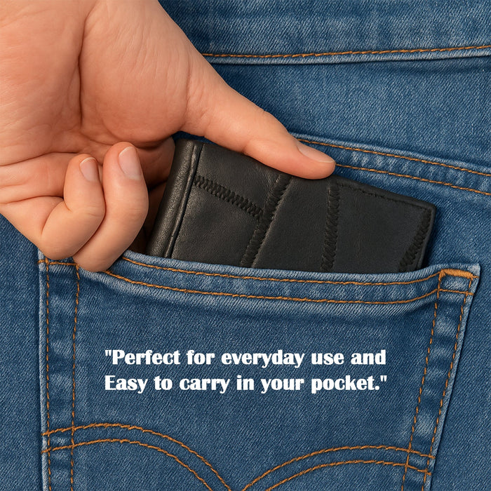 Premium Genuine Bi-Fold Wallet (1 Pc) by Your Brand