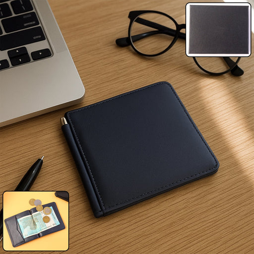 Premium Slim Bi-Fold Wallet for Men with Gift Box Packing by Your Brand