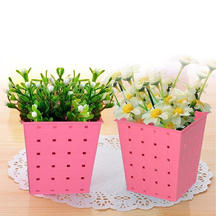 Square Single Plant Railing Dotted Planters by Your Brand