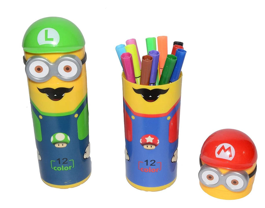 Minions Sketch Pen Set with Attractive Designed Case (Pack of 12) by Your Brand