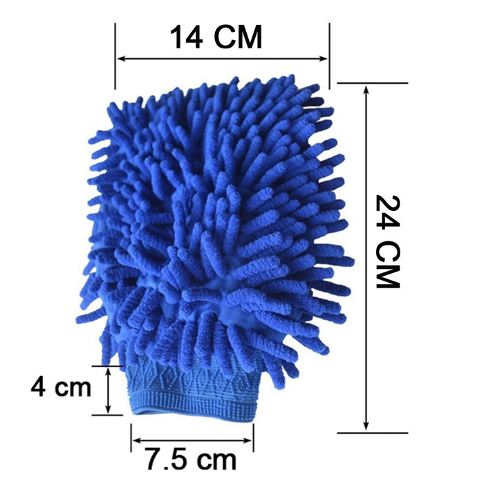 Microfiber Wash and Dust Chenille Mitt Cleaning Gloves by Your Brand