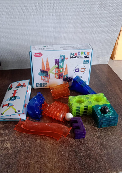 Marble Magnetrix Magnetic Marble Run Building Set by Your Brand