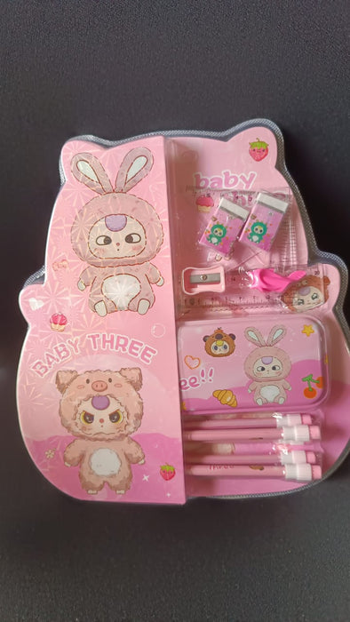 Cartoon Stationery Gift Set for Kids (14 Pc) by Your Brand