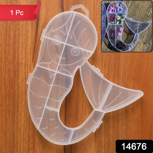 Mermaid Shape Plastic Storage Organizer Box (1 Pc) by Your Brand