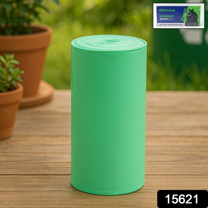 Green Compostable Corn Starch Garbage Bags (17" x 19") by Your Brand