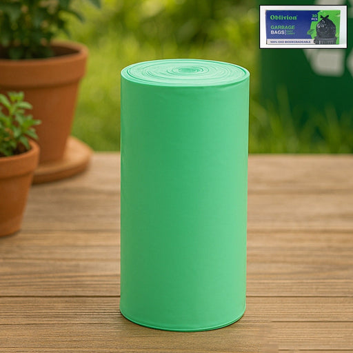 Green Compostable Corn Starch Garbage Bags (17" x 19") by Your Brand