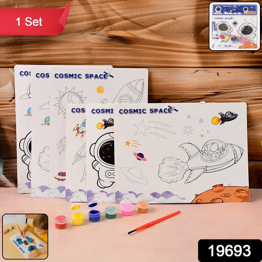 Cosmic Space Theme Kids Painting and Coloring Kit by Your Brand