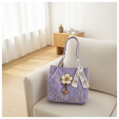 Luxury Embroidered Designer Shoulder Tote Bag – Lightweight Fashion Handbag for Women