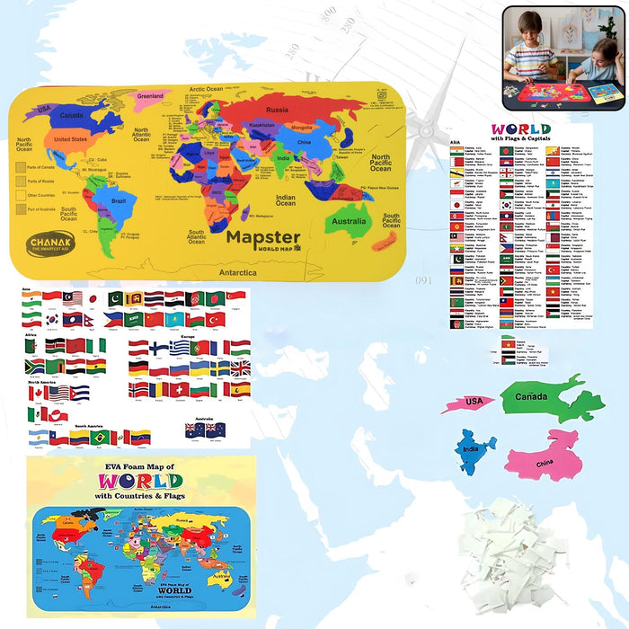 Aditi Mapster World Map EVA Foam Puzzle Set by Your Brand