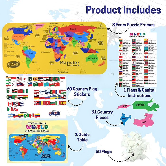 Aditi Mapster World Map EVA Foam Puzzle Set by Your Brand
