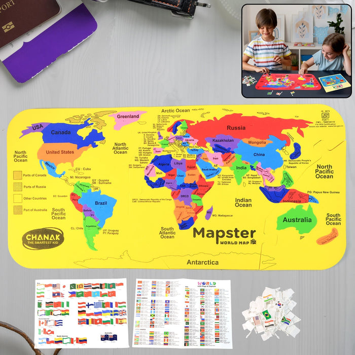 Aditi Mapster World Map EVA Foam Puzzle Set by Your Brand