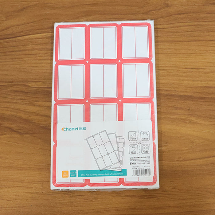 Writable Label Stickers – 50 Sheets by Your Brand