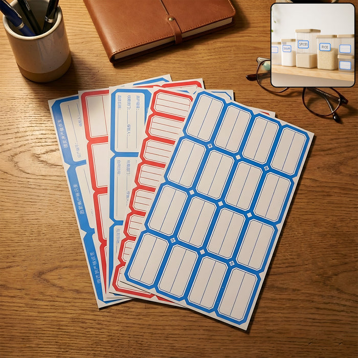 Multipurpose Writable Label Stickers (5 Sheets Set) by Your Brand