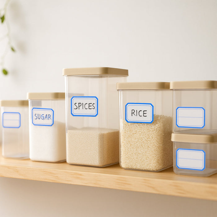 Multipurpose Writable Label Stickers (5 Sheets Set) by Your Brand