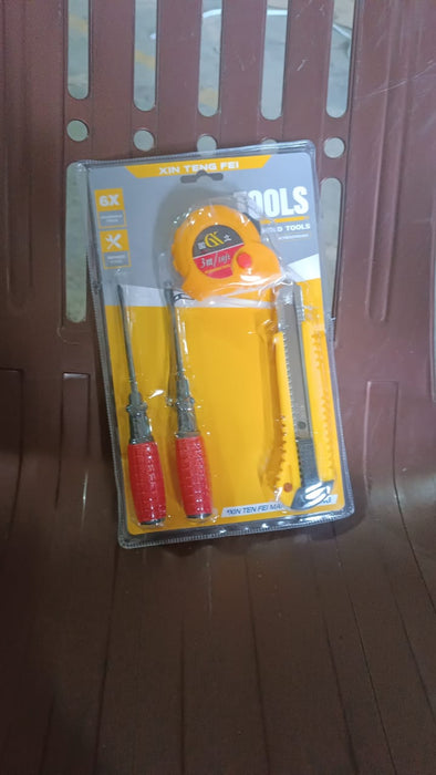 4 In 1 Hand Tool Kit Maintenance Repair Kits (1 Set) by Your Brand