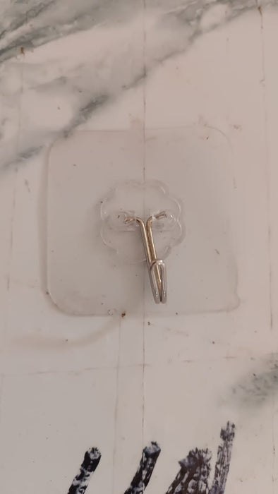 Self Adhesive Transparent Wall Hook (1 Pc)