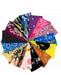 Unisex neck gaiter folded compactly, ideal for travel and outdoor activities