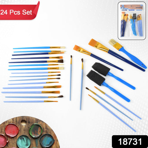 Paint Brushes Set, Artist Paintbrushes (24 Pcs Set) by Your Brand