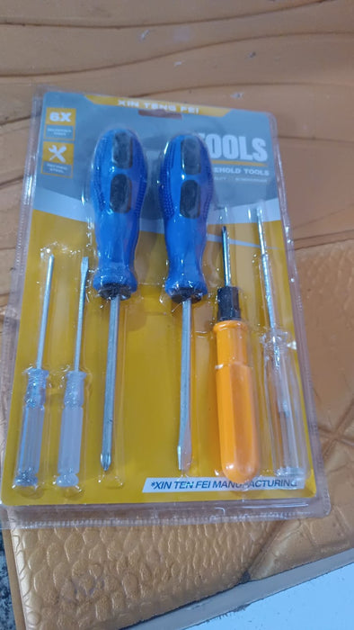 6-in-1 Multi Screwdriver Hand Tool Kit Set by Your Brand