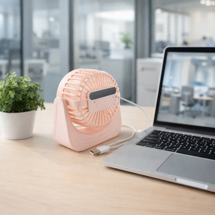Plug and Play Silent Desktop Mini Fan with Adjustable Tilt Head (1 Pc) by Your Brand
