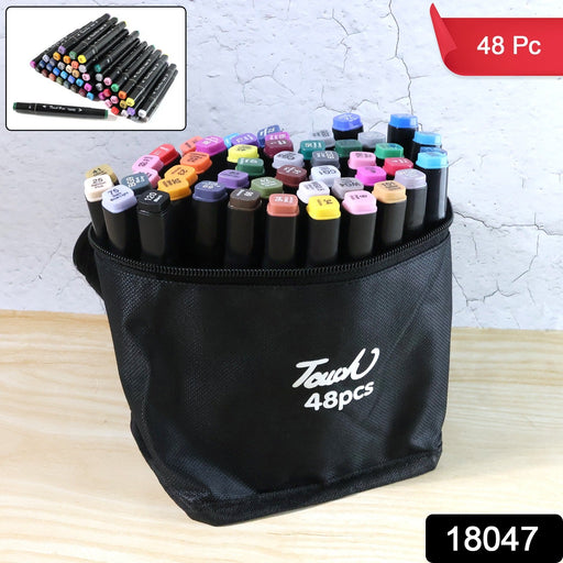 Dual-Tip Sketch Markers Set (48 Pc) by Your Brand