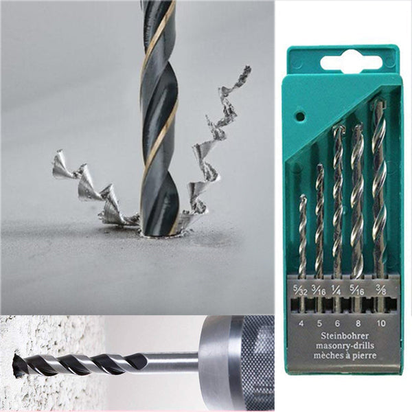 Metal Drill Bit Set (Multicolor, 5-Piece) by Your Brand