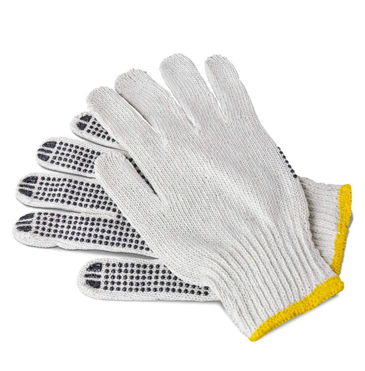 Unisex Knitted / Sewing Cotton Plain Hand Gloves Raw White by Your Brand