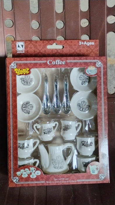 Tickles Tea toy Set | Coffee Kitchen Plastic Set (14 Pcs / Mix Size & Design) by Your Brand