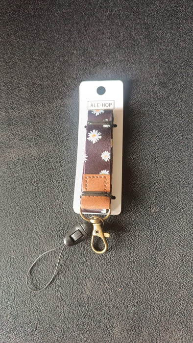Floral Print Neck Lanyard Strap with Clip Hook & Mobile String (1 Pc) by Your Brand