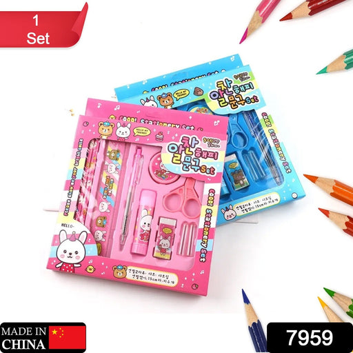 10-Pc Stationery Set for School, Office & Gifts with Pencil, Pen, Scissors by Your Brand