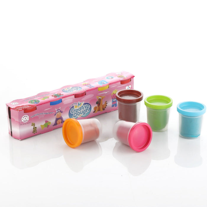 Non-Toxic Creative 50 Dough Clay 5 Different Colors (Pack of 5 Pcs) by Your Brand